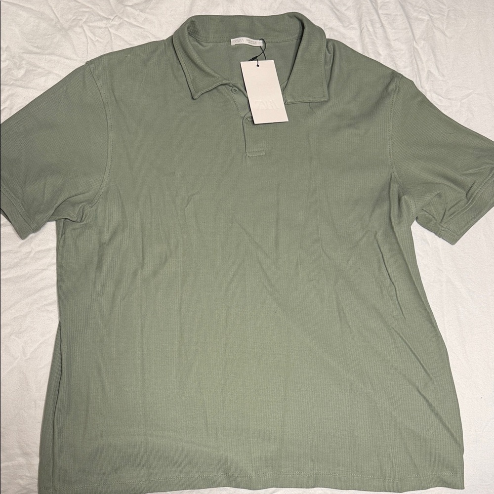 Zara Olive Polo Shirt for Men